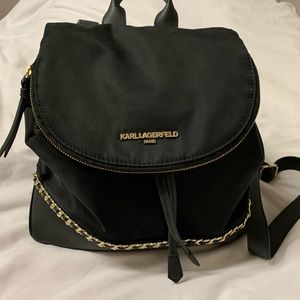 Karl Lagerfeld Cara nylon and leather backpack